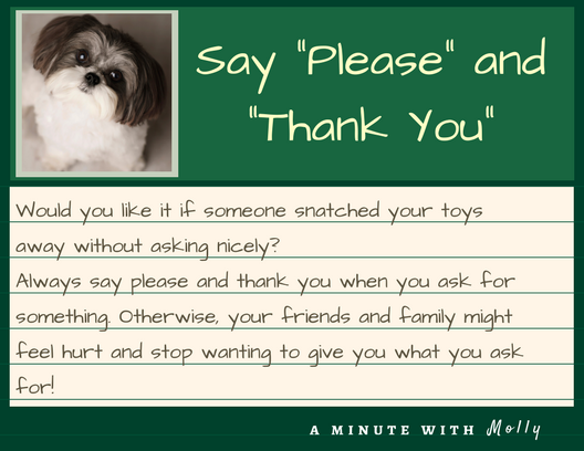 Minute With Molly #3: Say “Please” and “Thank You”